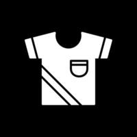 Hemd Glyphe invertiert Symbol Design vektor