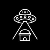 UFO Linie invertiert Symbol Design vektor