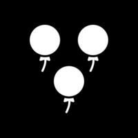 Luftballons Glyphe invertiert Symbol Design vektor