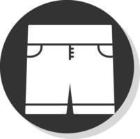 shorts glyf skugga cirkel ikon design vektor