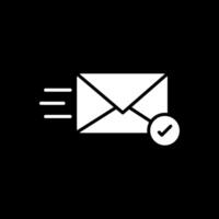 Email Glyphe invertiert Symbol Design vektor