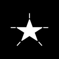 Star Glyphe invertiert Symbol Design vektor