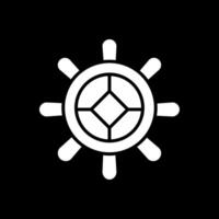 Helm Glyphe invertiert Symbol Design vektor