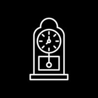 Großvater Uhr Linie invertiert Symbol Design vektor