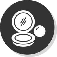 pulver glyf skugga cirkel ikon design vektor