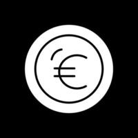 Euro Glyphe invertiert Symbol Design vektor