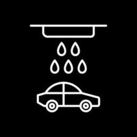 Auto waschen Linie invertiert Symbol Design vektor