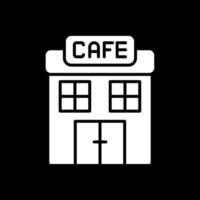 Cafe Glyphe invertiert Symbol Design vektor