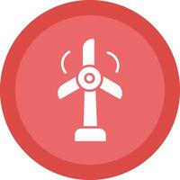 Wind Turbine Glyphe fällig Kreis Symbol Design vektor