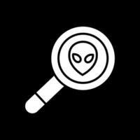 Aliens Glyphe invertiert Symbol Design vektor