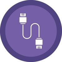 Datenbank Kabel Glyphe fällig Kreis Symbol Design vektor