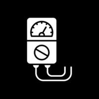 Stromspannung Indikator Glyphe invertiert Symbol Design vektor