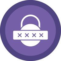 Sicherheit Passwort Glyphe fällig Kreis Symbol Design vektor