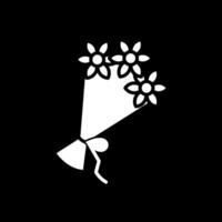 Blume Strauß Glyphe invertiert Symbol Design vektor