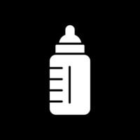 Baby Flasche Glyphe invertiert Symbol Design vektor