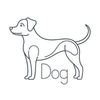 hund logotyp illustration, ny modern stil hund logotyp vektor