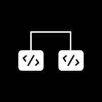 Software Entwicklung Glyphe invertiert Symbol Design vektor