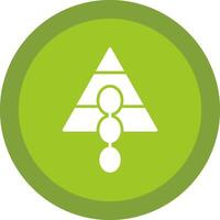 Verknüpfung Pyramide Glyphe fällig Kreis Symbol Design vektor