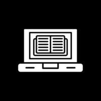 ebook Glyphe invertiert Symbol Design vektor