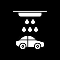 Auto waschen Glyphe invertiert Symbol Design vektor