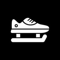 Schlittschuh Schuhe Glyphe invertiert Symbol Design vektor