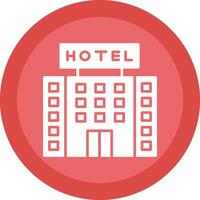 Hotel Glyphe fällig Kreis Symbol Design vektor