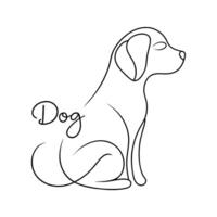 Hund Logo Illustration, Neu modern Stil Hund Logo vektor