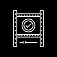 film linje omvänd ikon design vektor