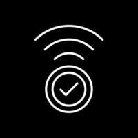 wiFi linje omvänd ikon design vektor