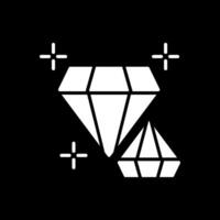 Diamant Glyphe invertiert Symbol Design vektor