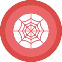 Spinne Netz Glyphe fällig Kreis Symbol Design vektor