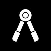 Zange Glyphe invertiert Symbol Design vektor