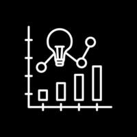 bar Diagram linje omvänd ikon design vektor