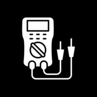 Multimeter Glyphe invertiert Symbol Design vektor