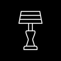 Lampe Linie invertiert Symbol Design vektor