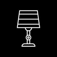 Lampe Linie invertiert Symbol Design vektor