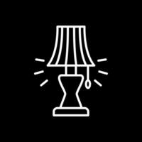 lampa linje omvänd ikon design vektor