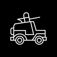 Jeep Linie invertiert Symbol Design vektor