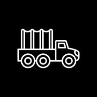 LKW Linie invertiert Symbol Design vektor