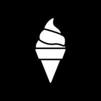 Eis Sahne Glyphe invertiert Symbol Design vektor