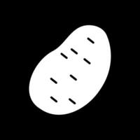 potatis glyf omvänd ikon design vektor
