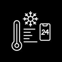 temperatur kontrollera linje omvänd ikon design vektor