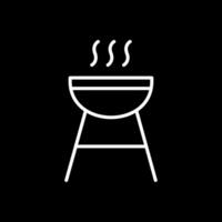 Grill Linie invertiert Symbol Design vektor