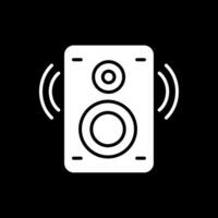 Lautsprecher Glyphe invertiert Symbol Design vektor