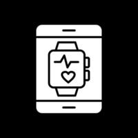 Smartwatch Glyphe invertiert Symbol Design vektor
