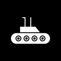 U-Boot Glyphe invertiert Symbol Design vektor
