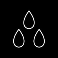 Wasser fallen Linie invertiert Symbol Design vektor