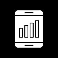 niedrig Signal Glyphe invertiert Symbol Design vektor