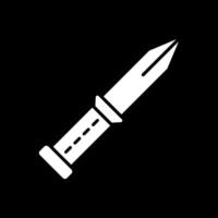 Messer Glyphe invertiert Symbol Design vektor