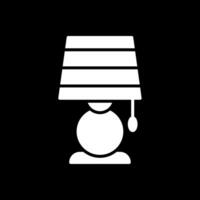 Lampe Glyphe invertiert Symbol Design vektor